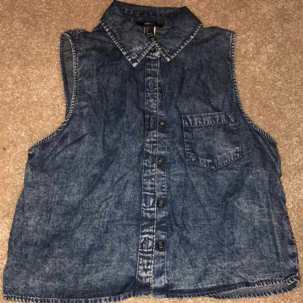 Forever 21 denim tank top